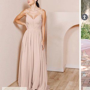 Revelry Penelope Chiffon Dress NWT in Blush, Size 12